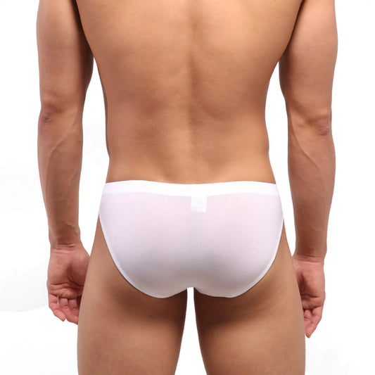 MetroMaleWear european hip brief white mesh with subtle ribbed texture and clean minimalist design