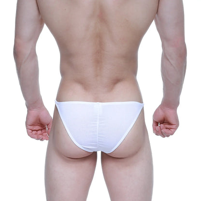 White mesh briefs metroMalewear fantasy bikini white 6116-00 with sleek form-fitting design visible from the back side