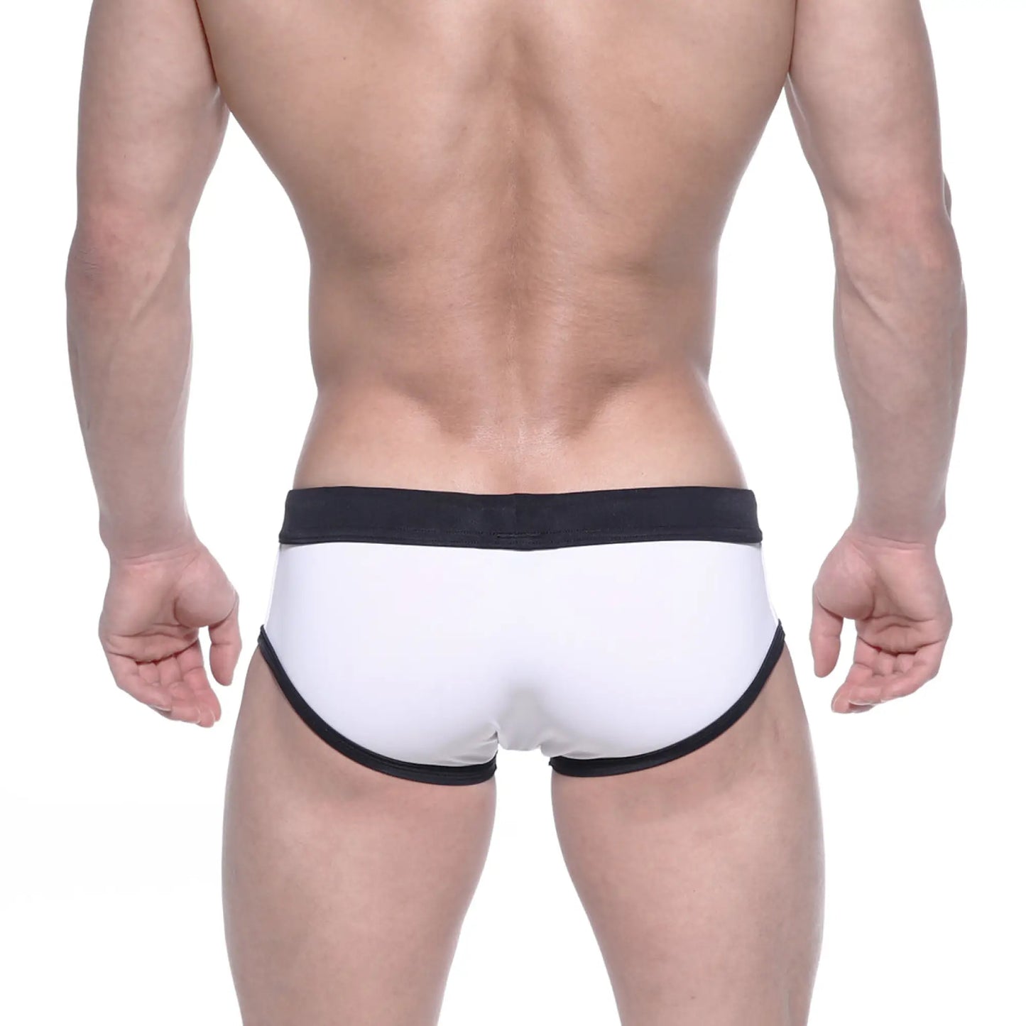 White briefs with black trim metro male wear france flag swim briefs 4960-42 offering comfortable swimwear fit