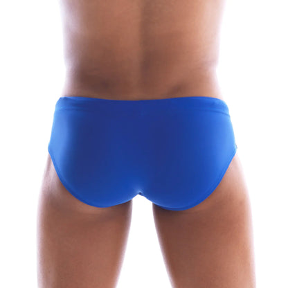 Bright blue metro male wear french swim brief 4935-30 with smooth form-fitting design for swimming use