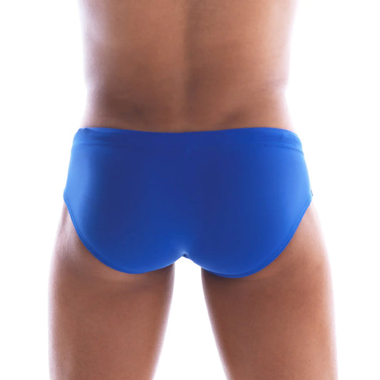 Bright blue metro male wear french swim brief 4935-30 with smooth form-fitting design for swimming use