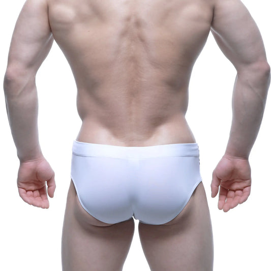Metro male wear greek swim brief gold 4918-61 white briefs with smooth form-fitting design for swimwear use