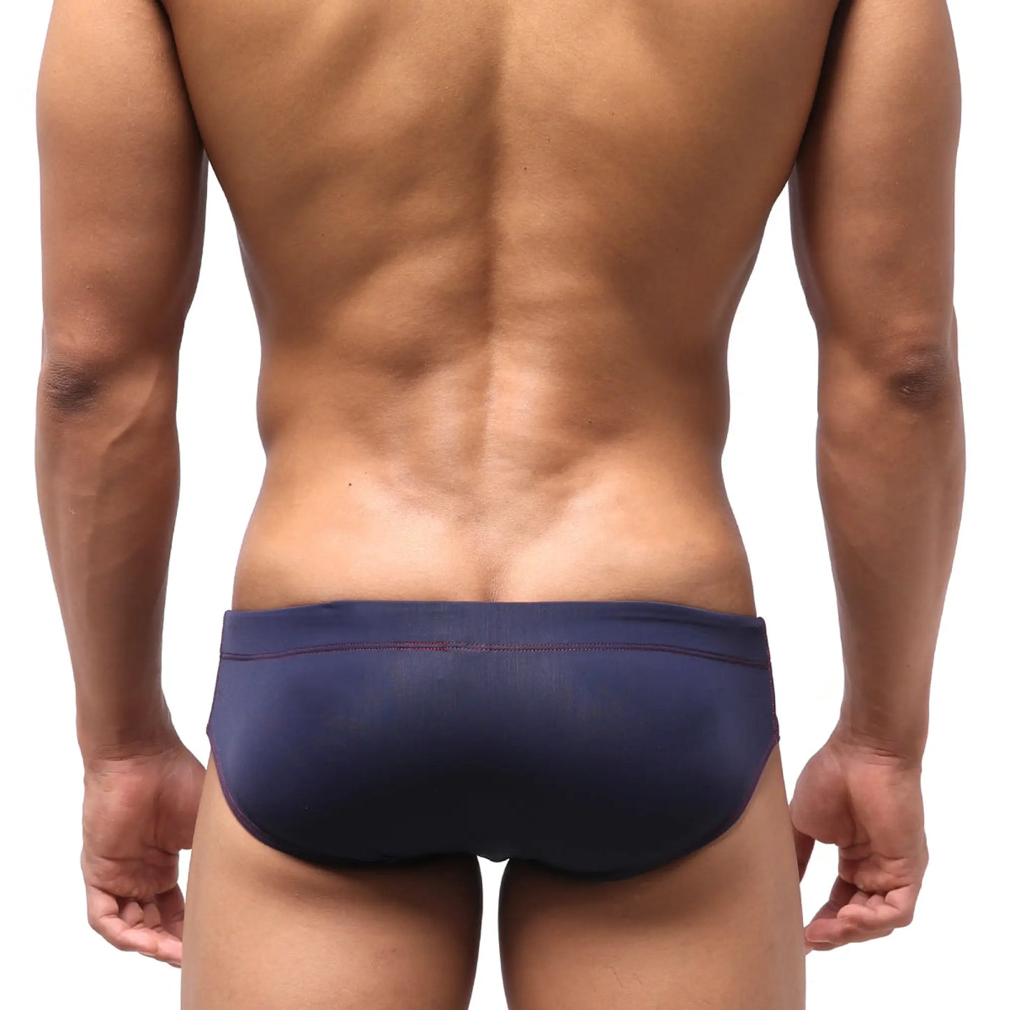 Navy blue metroMalewear harbour swim bikini 4917-29 swim trunks with subtle textured finish and matching waistband stitching