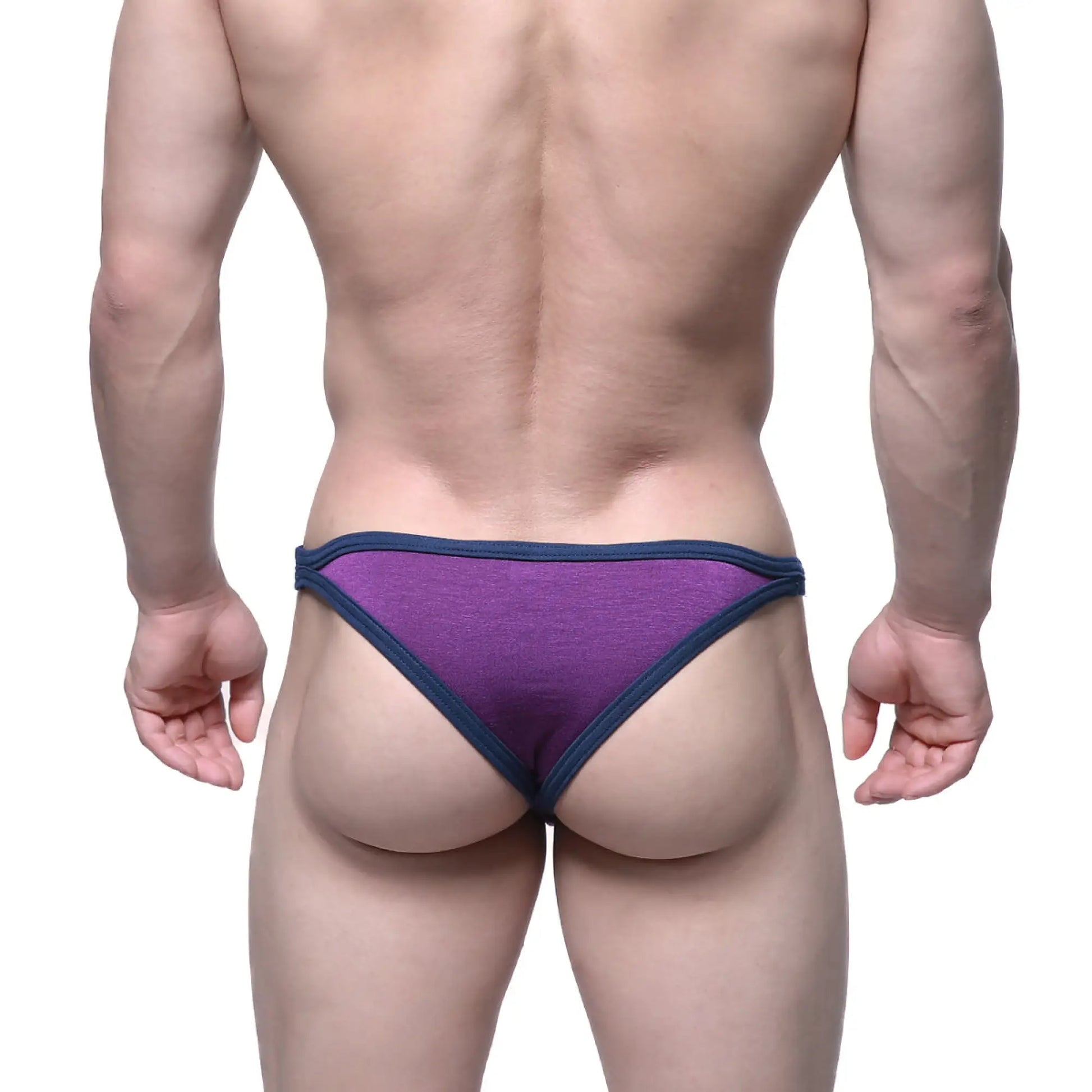 MetroMaleWear Infinito bikini grape 6017-19 purple and navy blue briefs with snug form-fitting design