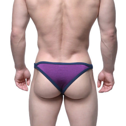 MetroMaleWear Infinito bikini grape 6017-19 purple and navy blue briefs with snug form-fitting design