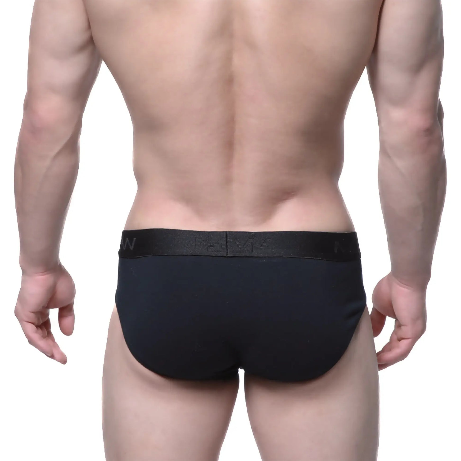 Black MetroMaleWear Intenso brief with matching elastic waistband and subtle branding in comfortable fabric