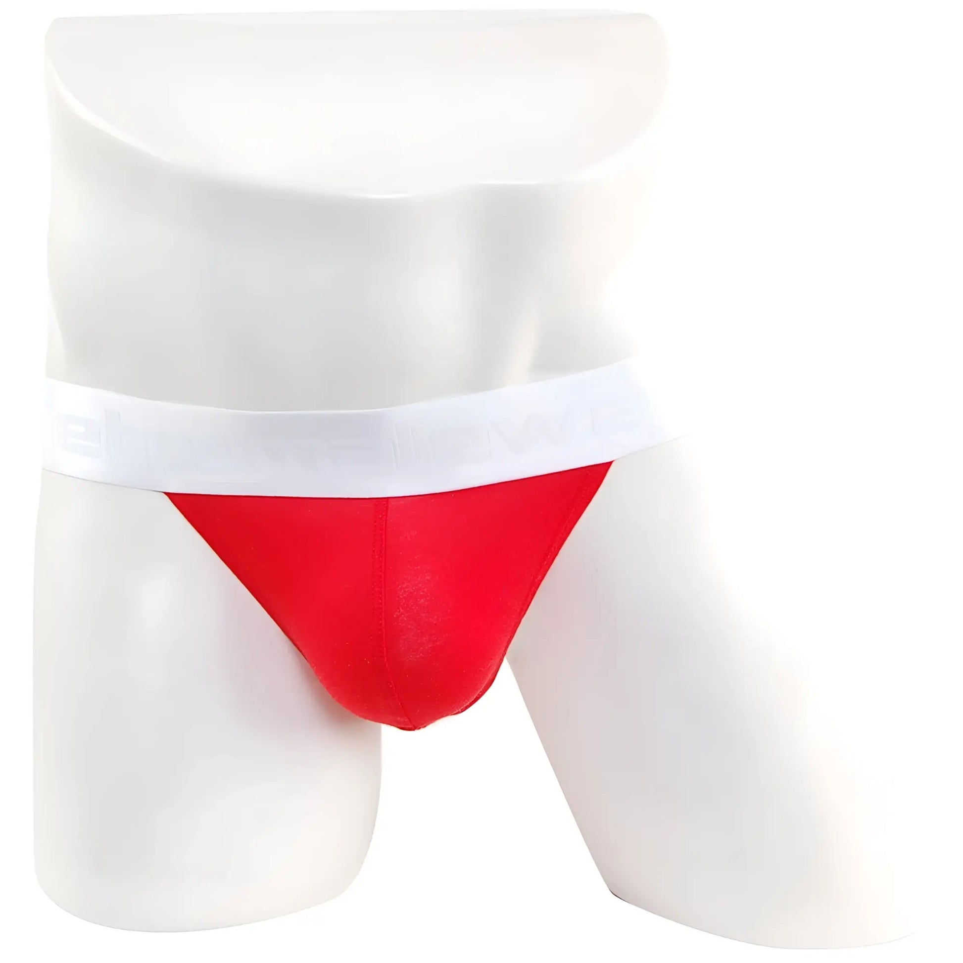 MetroMaleWear asian bikini 3pack featuring red briefs with a white elastic waistband for comfortable wear