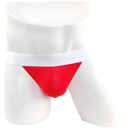 MetroMaleWear asian bikini 3pack featuring red briefs with a white elastic waistband for comfortable wear