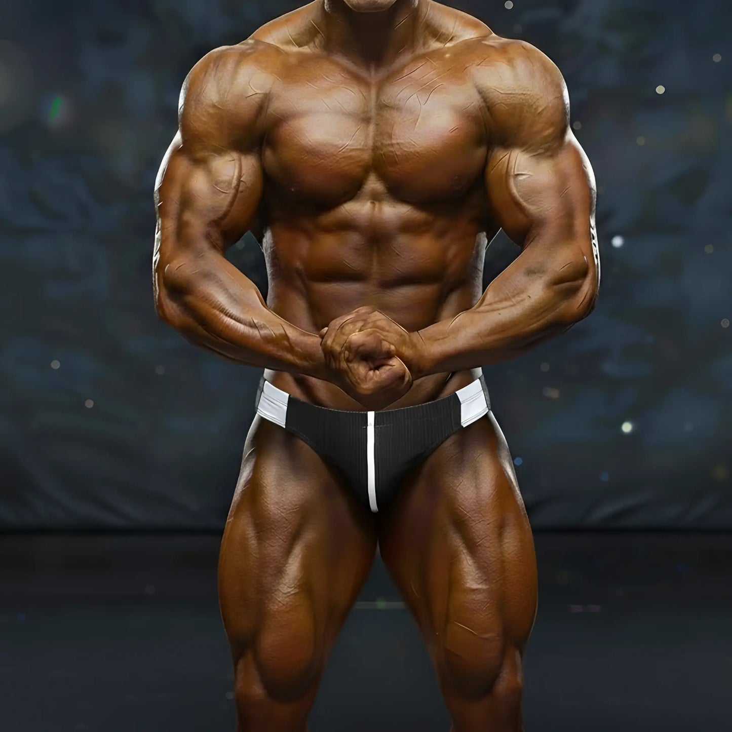 Black and white athletic briefs by metromalewear with sleek minimalist design for competition wear