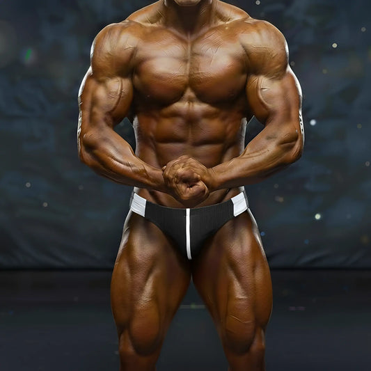 Black and white athletic briefs by metromalewear with sleek minimalist design for competition wear