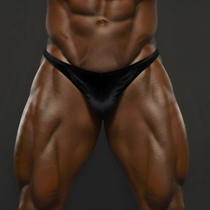 Black velvet briefs from MetroMaleWear posingwear simple black velvet posing suit for male posing use