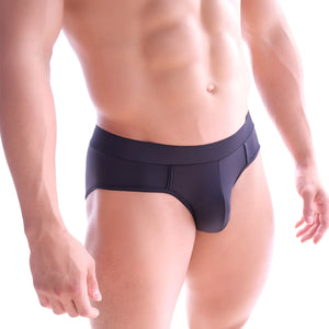 MetroMaleWear sencillo brief black 5203-20 form-fitting black briefs with smooth stretchy fabric and contoured design