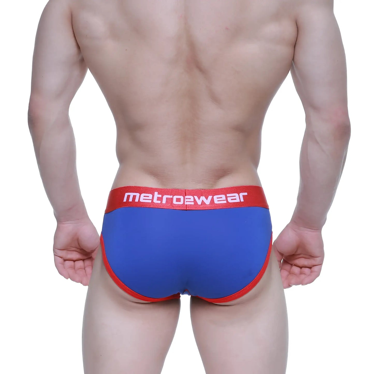 Metro malewear superman brief 6125-18 blue and red snug fit briefs designed for comfort and support