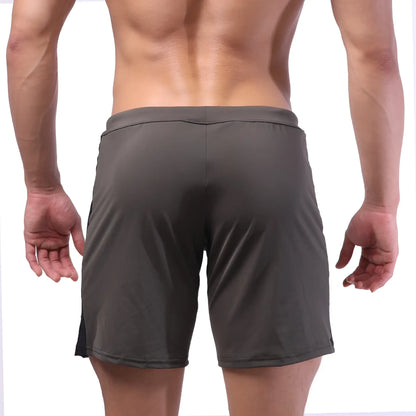 MetroMalewear trainer short khaki 4713-26 dark gray athletic shorts with sleek form-fitting design and subtle side seams