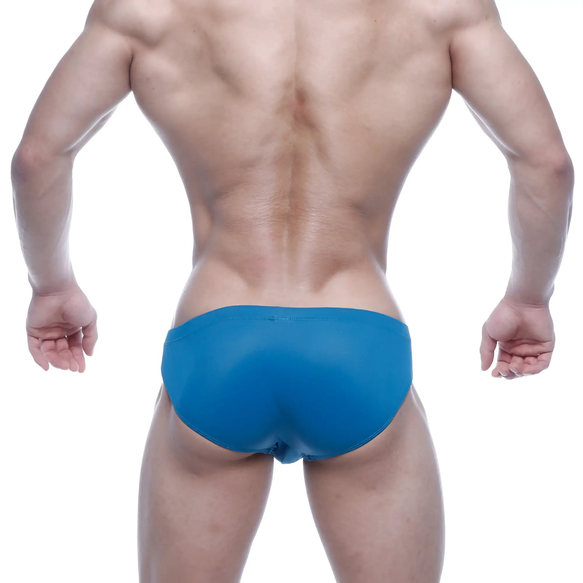 Blue metro malewear vasco hip brief swim trunks in petrol color designed for comfortable beachwear