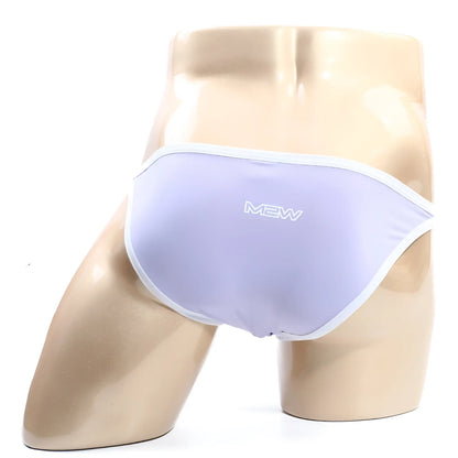 MetroMaleWear verano bikini lilac light purple briefs with white trim designed for comfortable daily wear