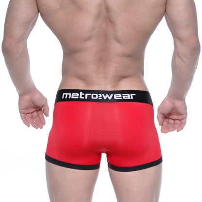MetroMaleWear max bulge boxer brief red with black trim and waistband designed for comfort and support
