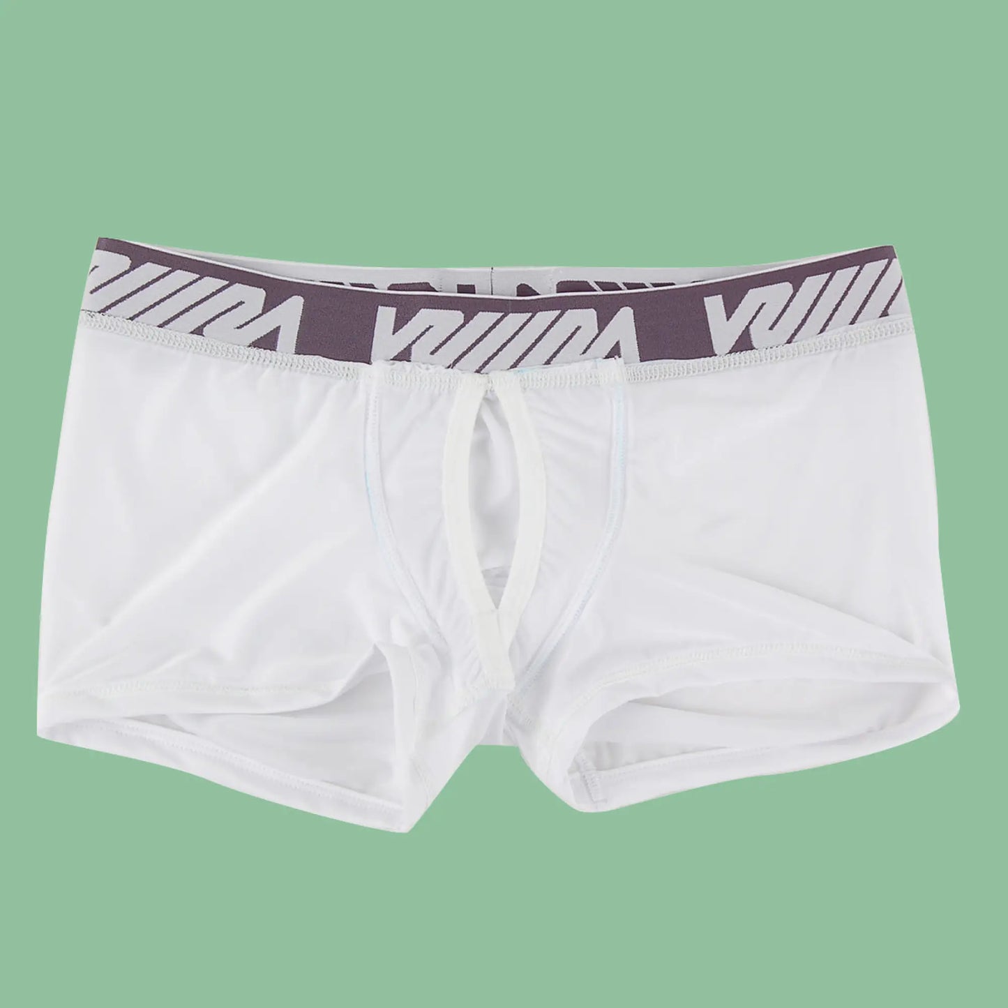 White mens briefs with gray volcom logo waistband metroMalewear max bulge boxer brief white 1513-00
