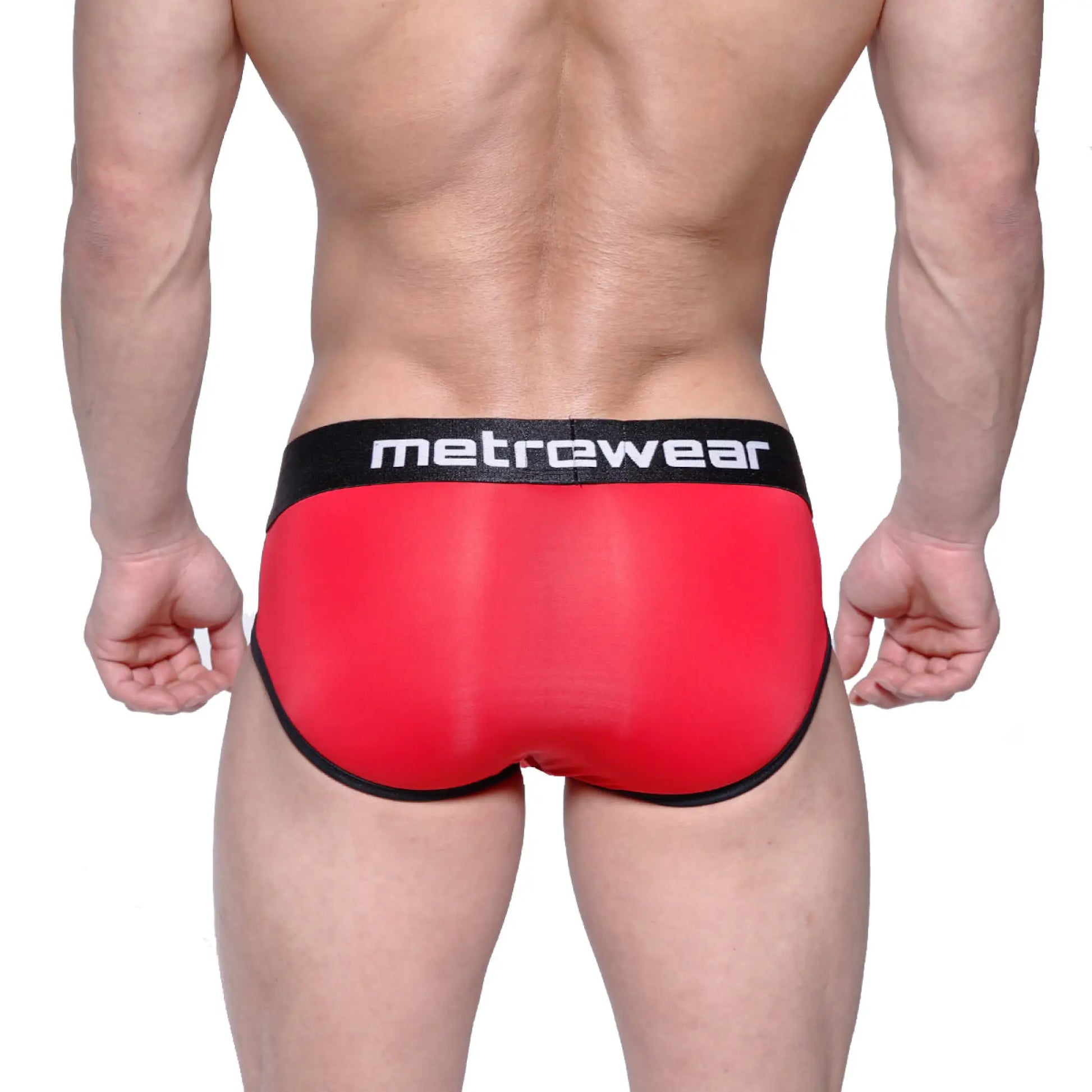 MetroMaleWear max bulge brief red 1503-12 red metrewear briefs with black trim and waistband
