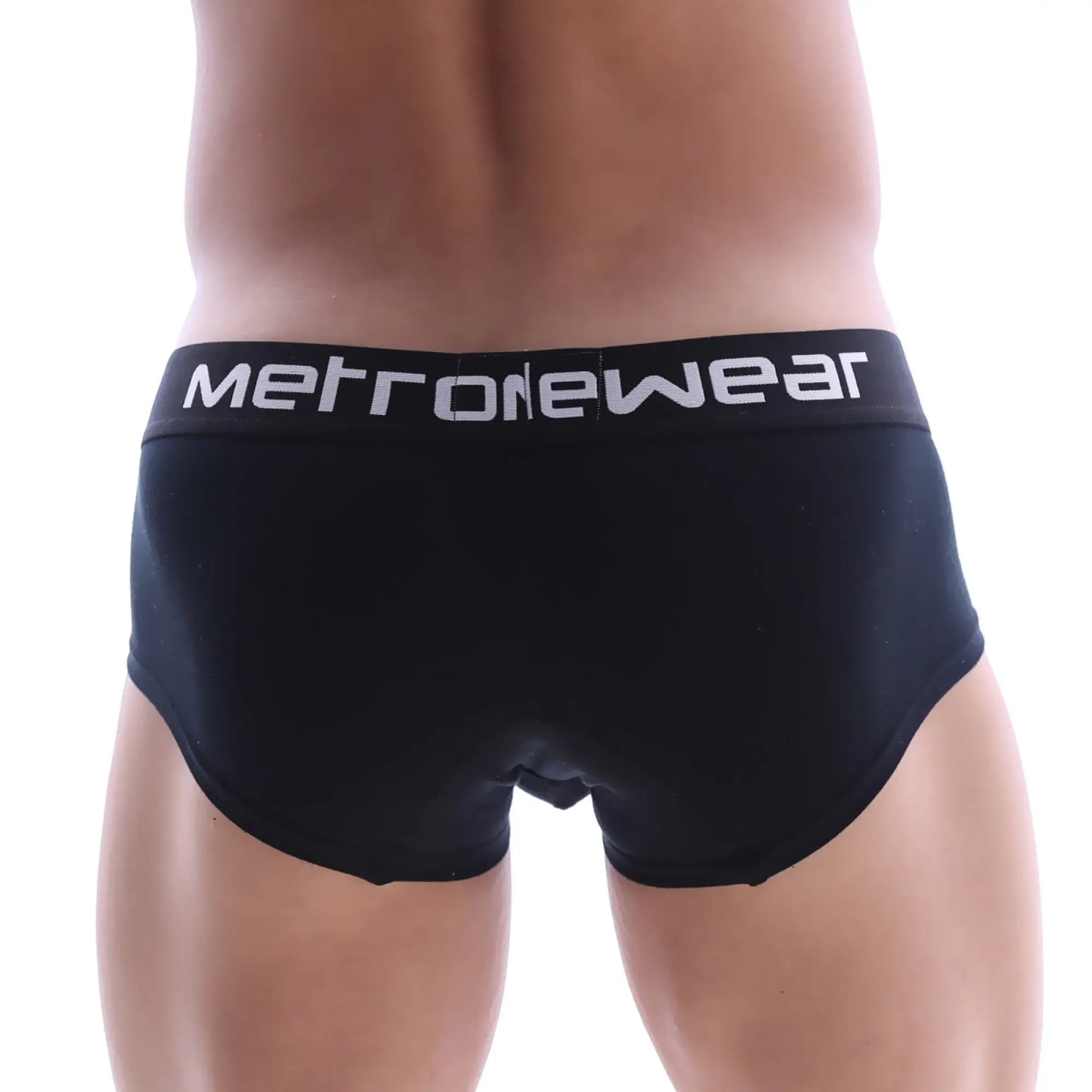 Black metronewear micro mini boxer briefs core 7013-20 with white logo waistband in sleek breathable fabric