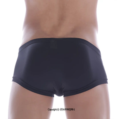 MetroMaleWear microfiber boxster black briefs with a smooth, form-fitting design and elastic waistband