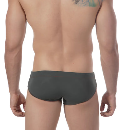 Dark gray metro malewear military swim bikini 4922-26 with sleek form-fitting design for swimming and beachwear
