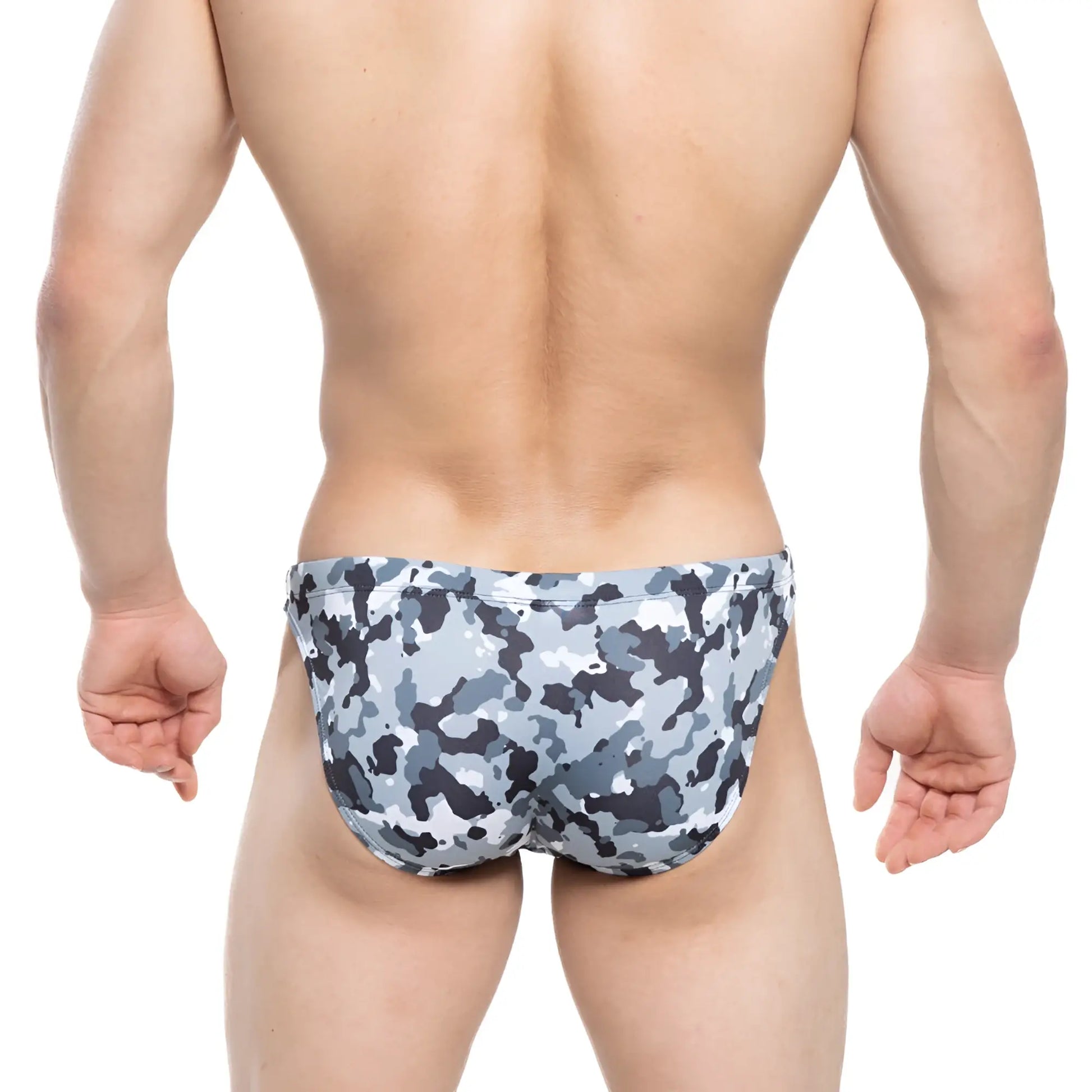MetroMaleWear military swim bikini gray 4937-95 gray and black camouflage swim trunks for men