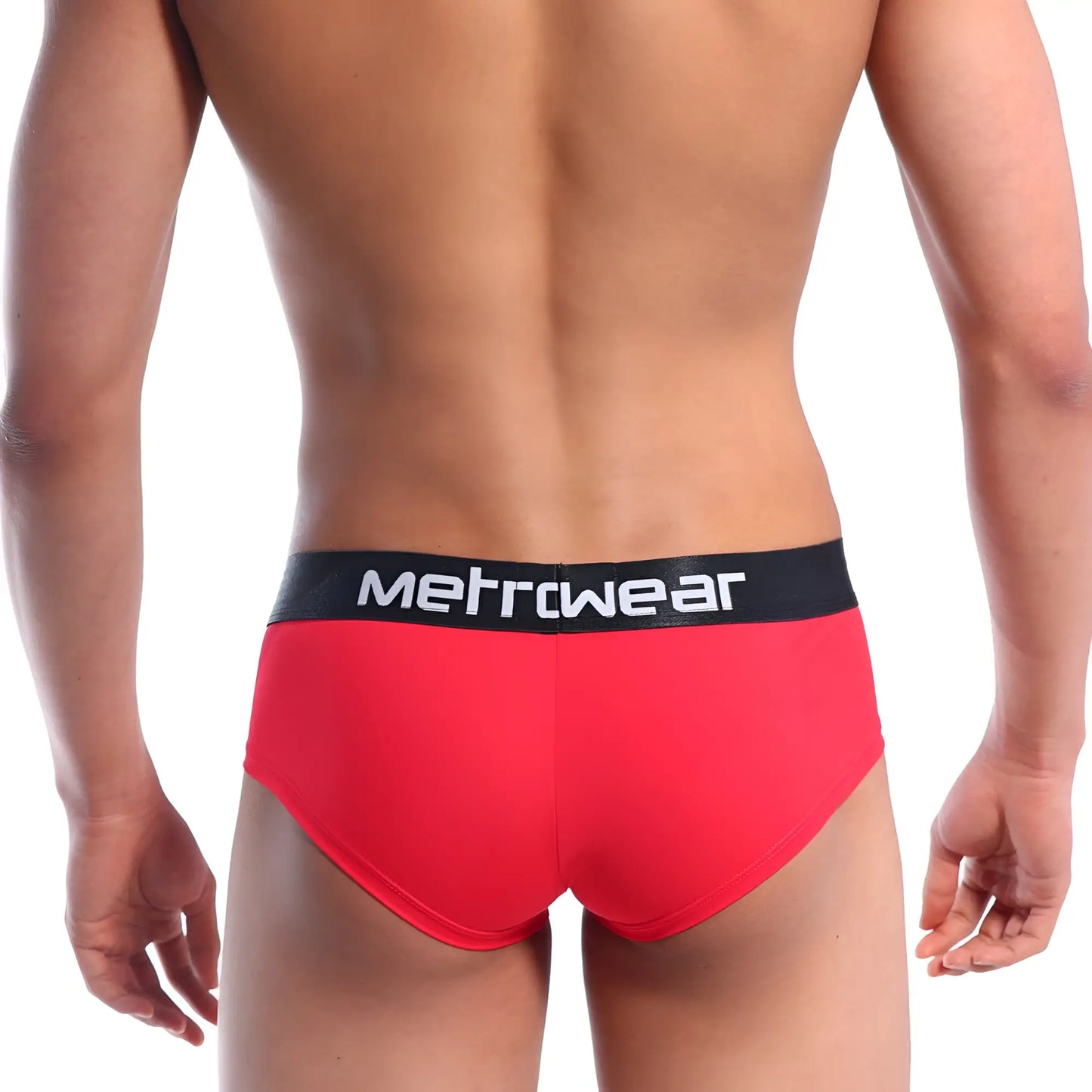Red mens briefs metro malewear mini cheek boxer valentine red 2025 12 with black waistband and metrwear logo