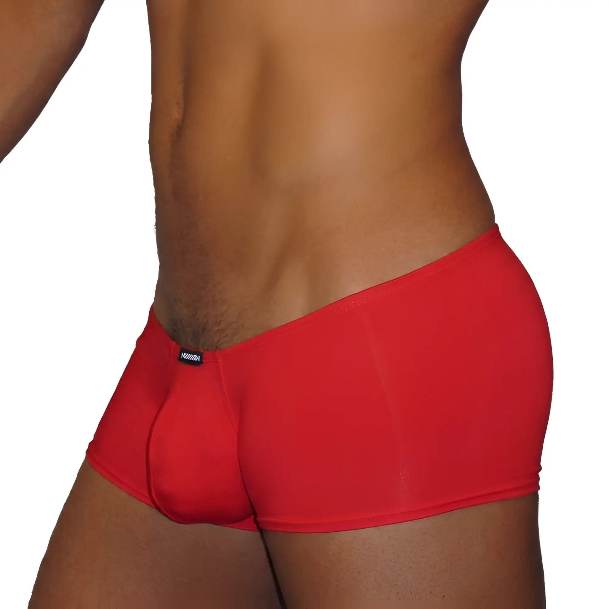 MetroMaleWear minimo boxer red 2013-12 men’s form-fitting briefs with smooth stretchy fabric and black waistband tag