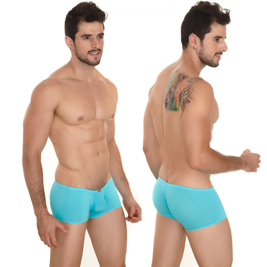 Turquiose blue MetroMaleWear minimo boxer 2013-08 men’s briefs with smooth form-fitting fabric and elastic waistband