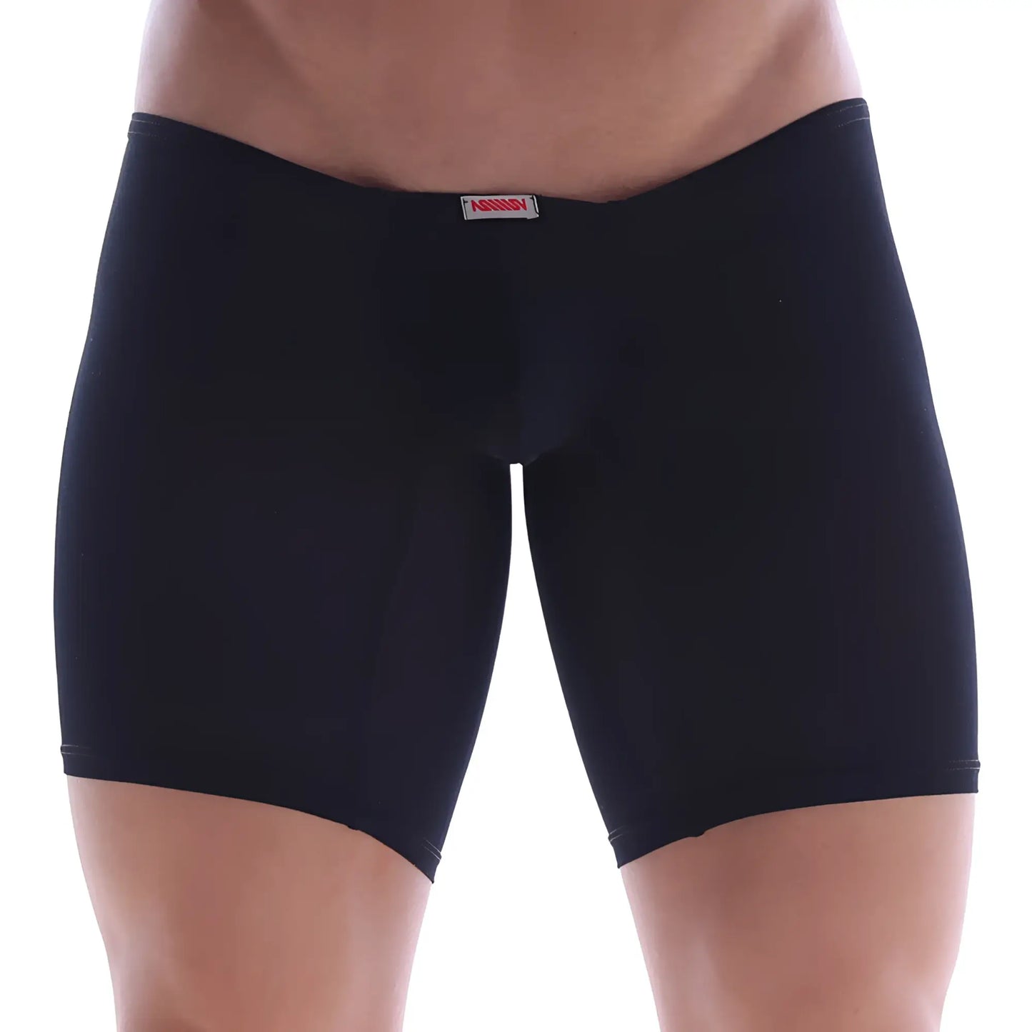 MetroMaleWear Minimo long boxer black 2034-20 form-fitting black boxer briefs with subtle waistband label