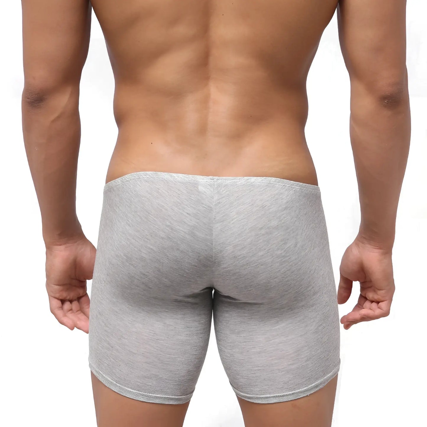MetroMaleWear minimo long boxer gray 2034-10 gray heathered briefs with snug form-fitting design