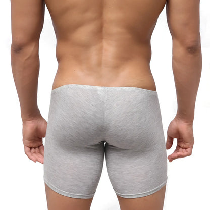 MetroMaleWear minimo long boxer gray 2034-10 gray heathered briefs with snug form-fitting design