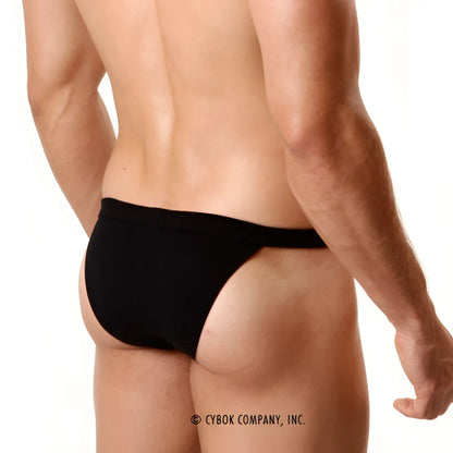 MetroMaleWear modern bikini black 4004-20 seamless black briefs with a smooth, form-fitting design, front view