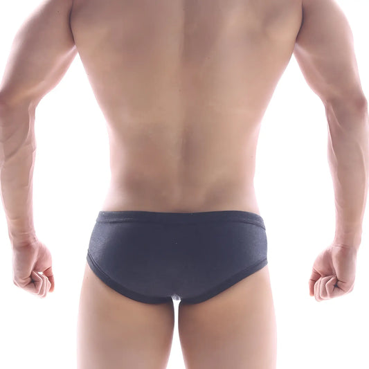 Black briefs metro malewear modern trunk charcoal 4013-11 with a snug form fitting design in charcoal color