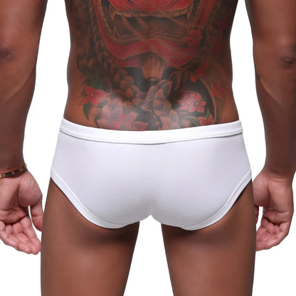 MetroMaleWear modern trunk white briefs with a smooth form-fitting design for comfortable everyday wear