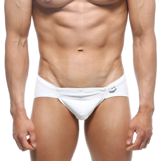 White men’s briefs metroMaleWear mojito bikini white 1006-00 with sleek form-fitting design and subtle stitching details