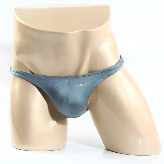 A sleek teal metro malewear monaco bikini thong made of smooth shiny fabric for stylish menswear