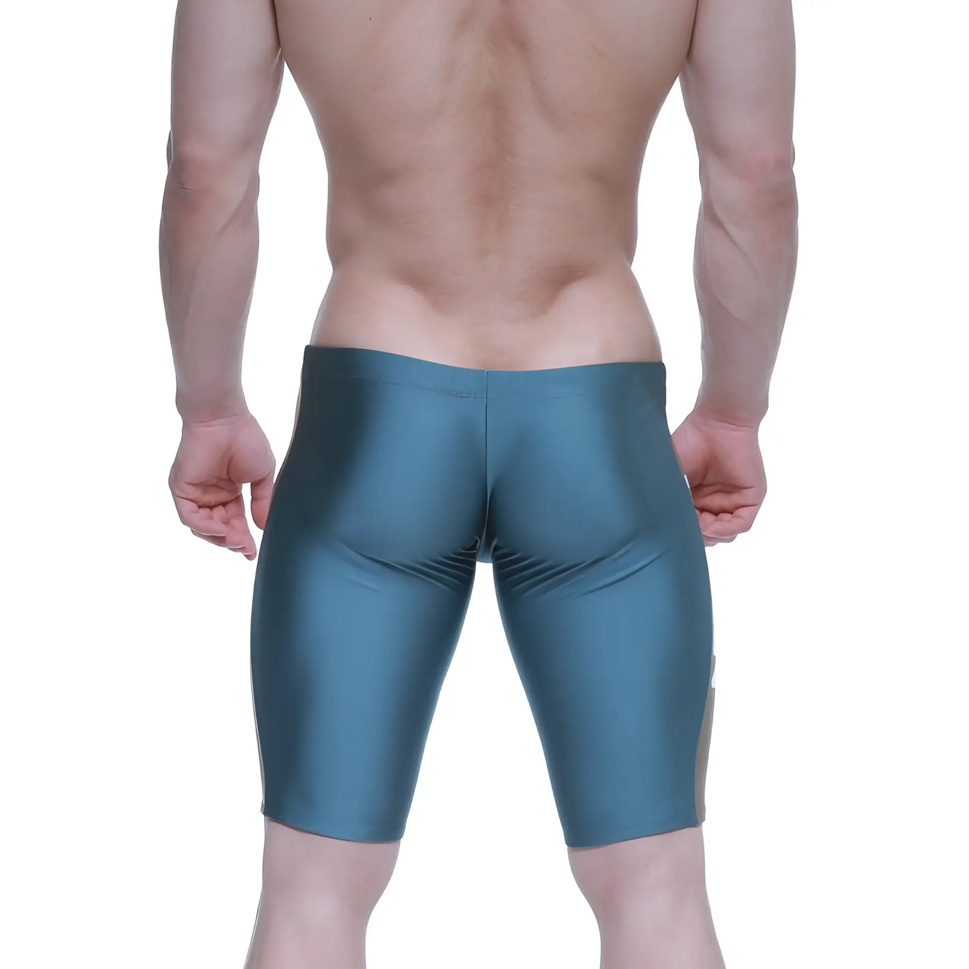 Shiny teal metallic metroMalewear new jammer swim boxer radish 4994-07 swim trunks ideal for swimming