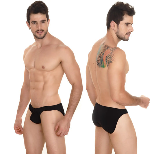 Black briefs metroMalewear perfect scene askin bikini with smooth form-fitting design in black