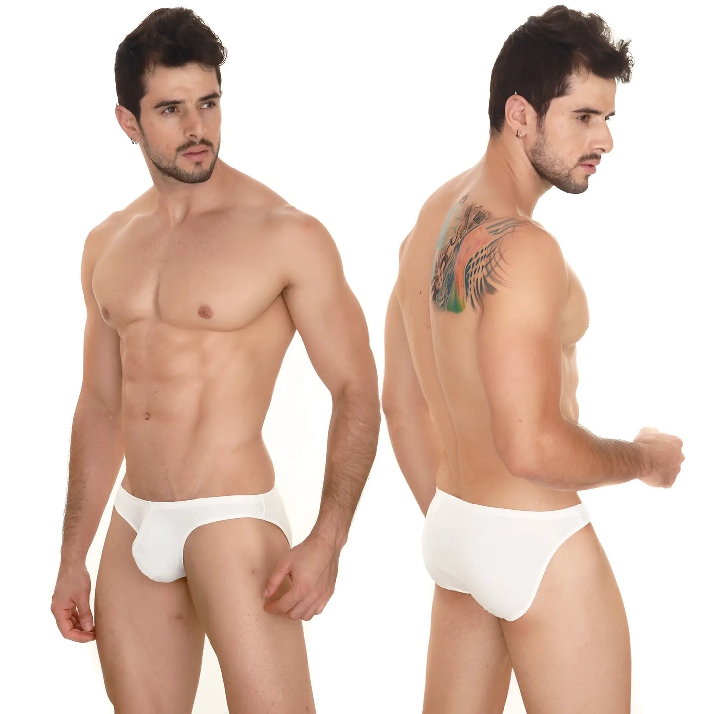 White cotton briefs metro male wear perfect scene askin bikini 2003-00 front view for comfortable daily wear