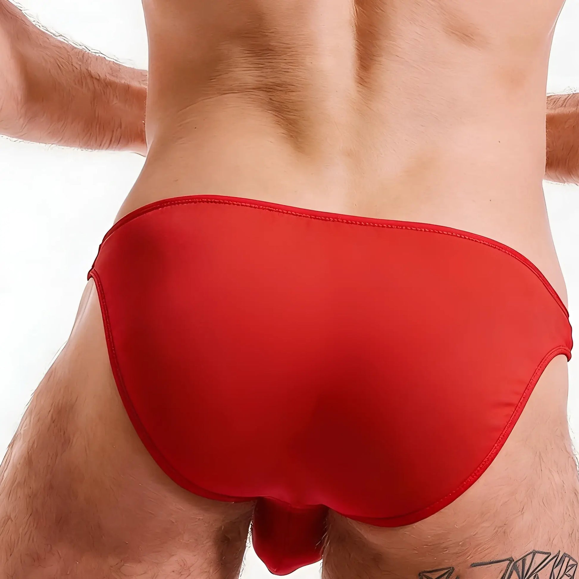 MetroMaleWear perfect scene cotton bikini red swim trunks with smooth texture, snug fit, and clean stitching