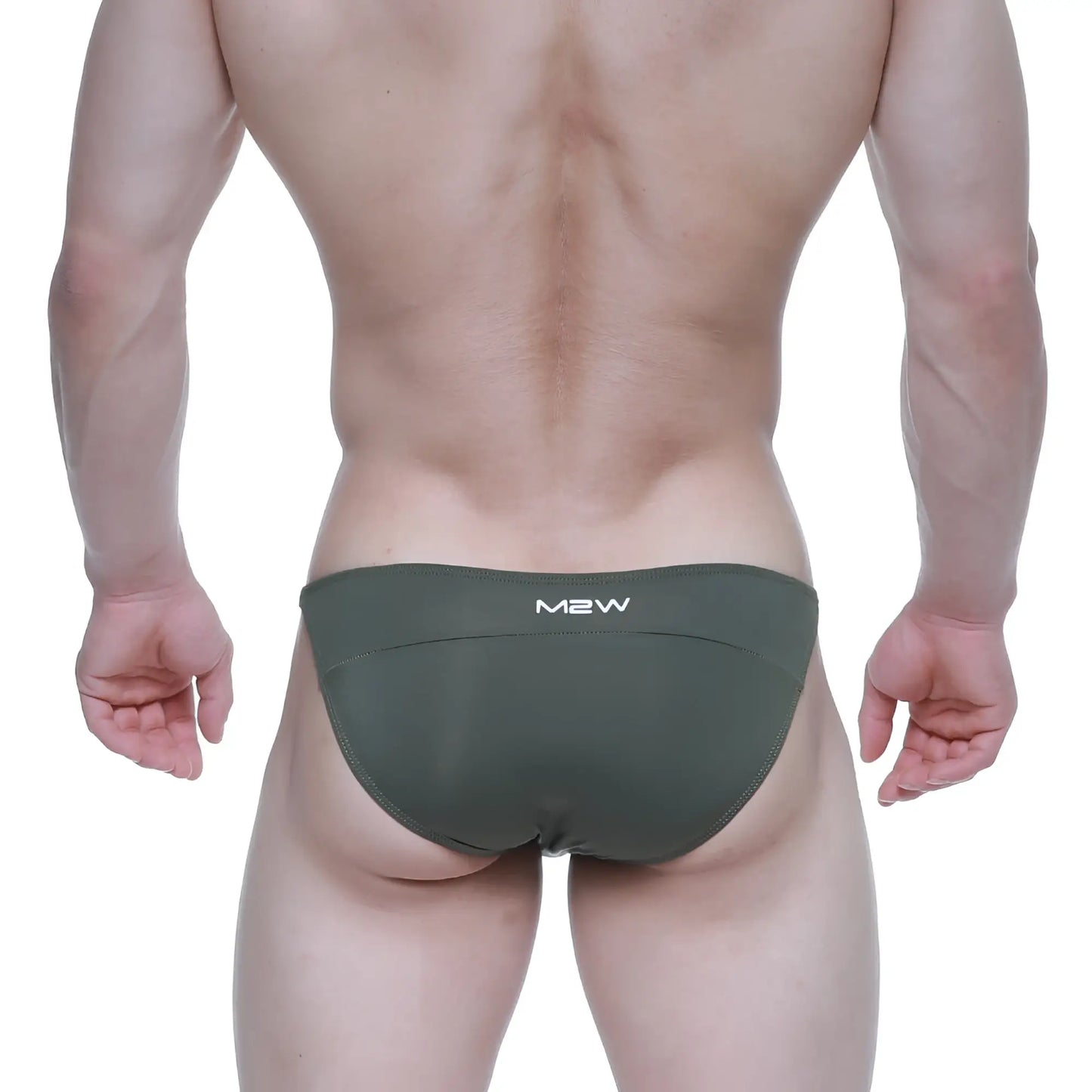 Olive green m2w swim trunks metro malewear prodigy bikini 6504-26 designed for swimming and beachwear
