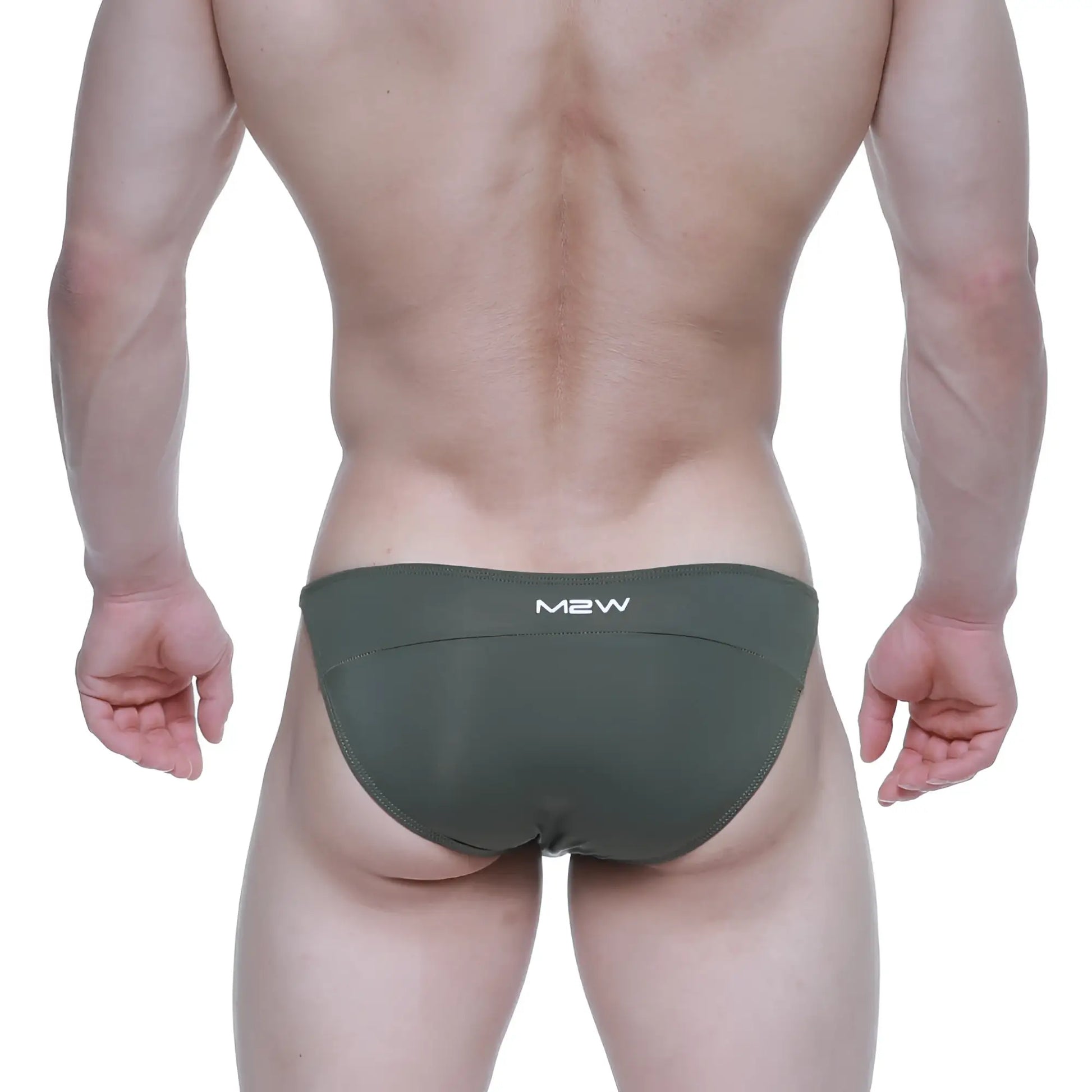 Olive green m2w swim trunks metro malewear prodigy bikini 6504-26 designed for swimming and beachwear