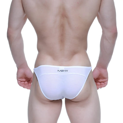MetroMaleWear Prodigy bikini white briefs with subtle ribbed texture by m2w brand for comfortable everyday wear