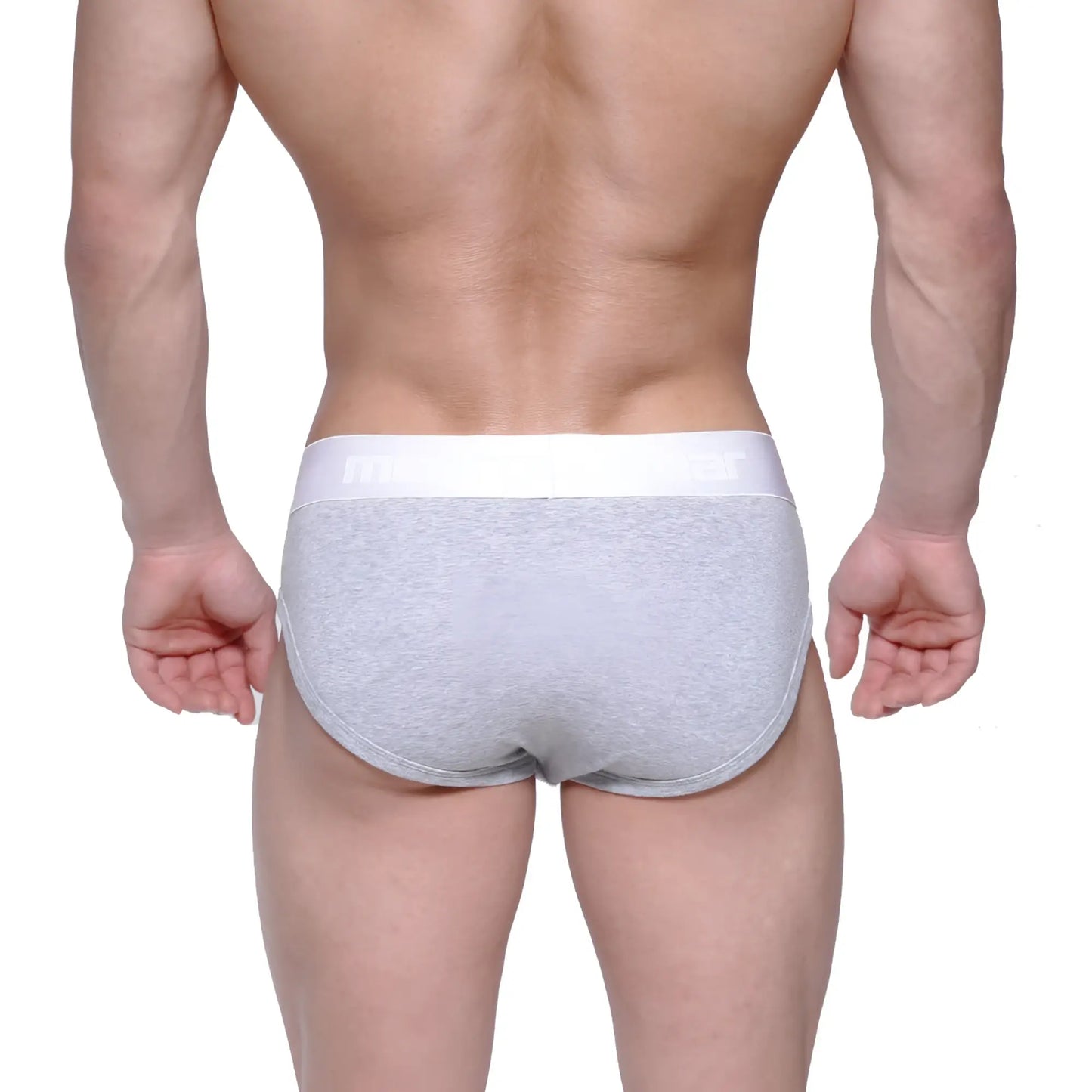 MetroMaleWear profile hip briefs gray heathered with white elastic waistband designed for daily comfort and support