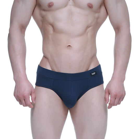 MetroMaleWear Profundo brief 5203-28 navy blue snug fit briefs with small black logo on waistband