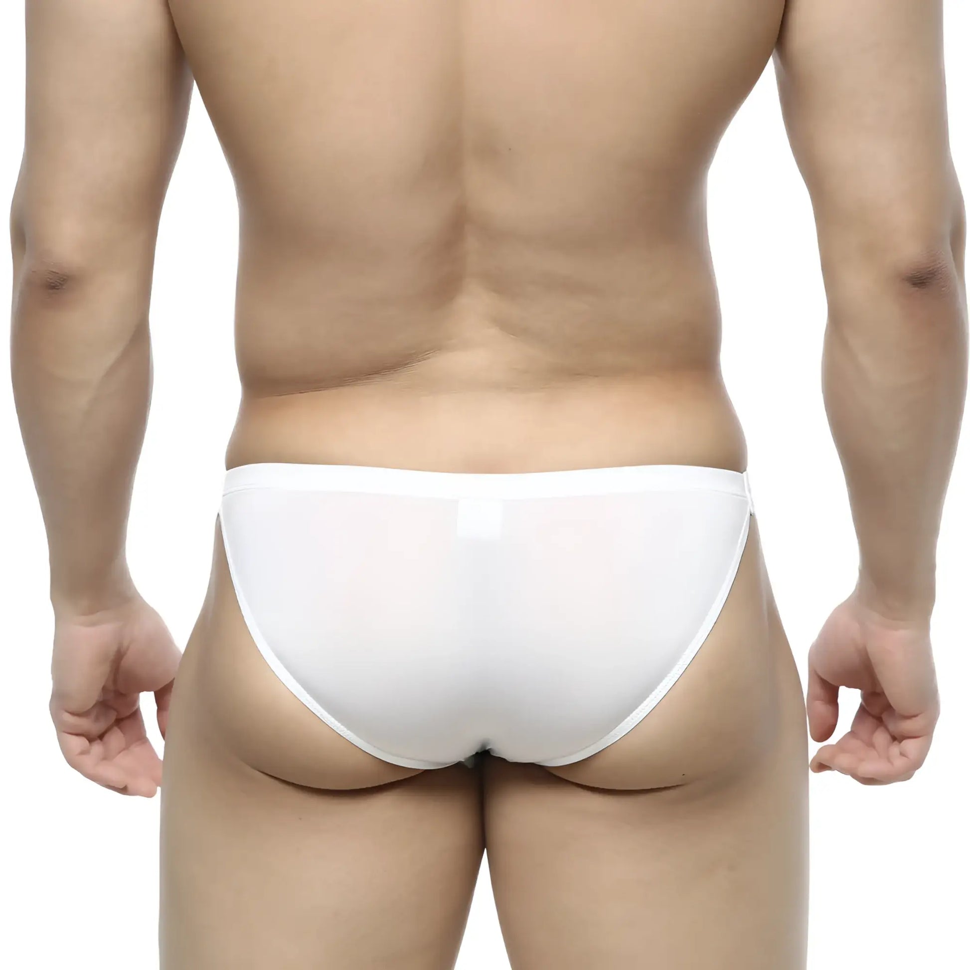 MetroMaleWear slim bikini white seamless briefs with a smooth, form-fitting design for comfortable wear