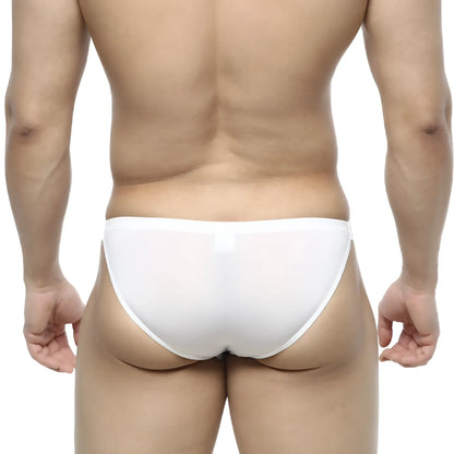 MetroMaleWear slim bikini white seamless briefs with a smooth, form-fitting design for comfortable wear