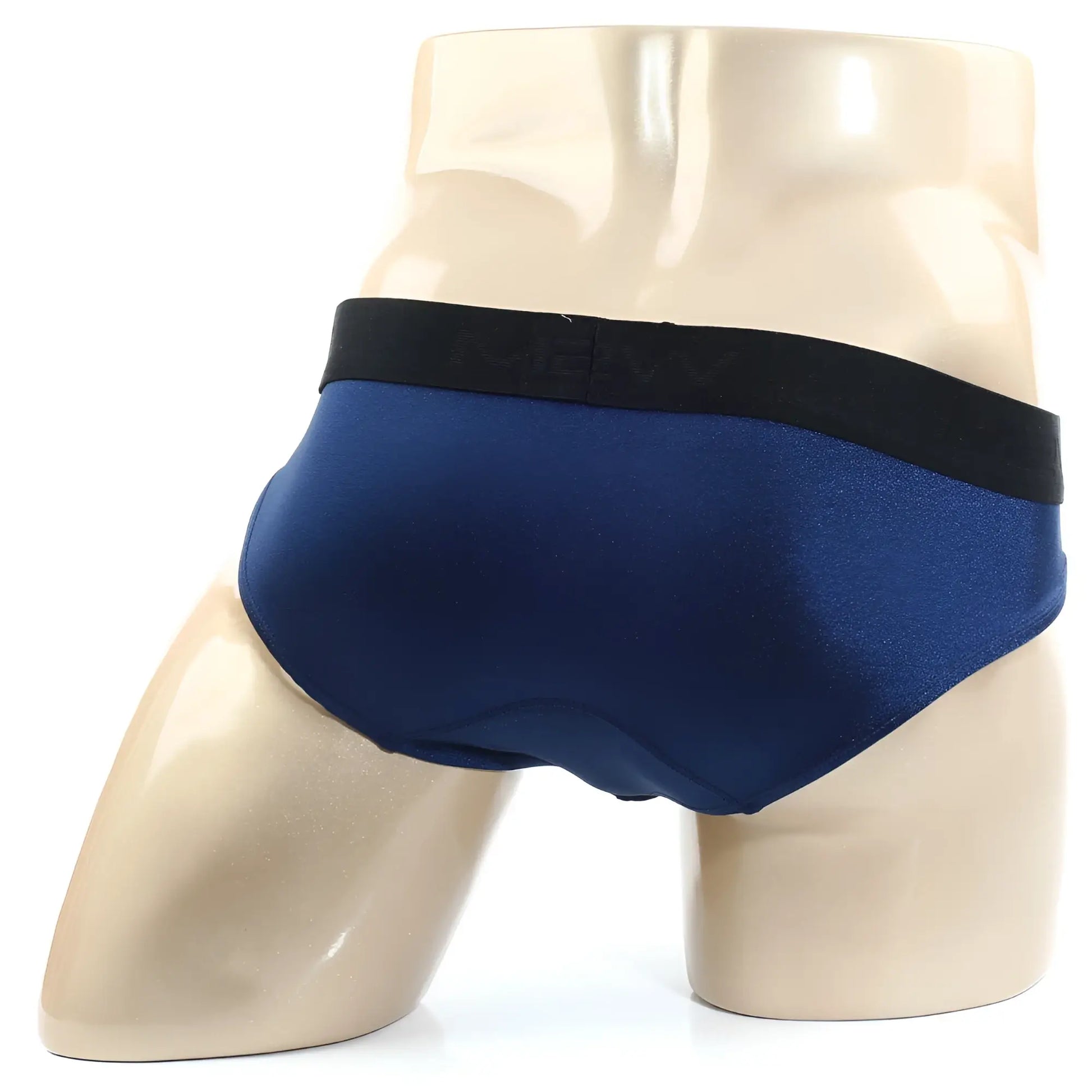 Navy blue MetroMaleWear Spark brief 5006-27 with black elastic waistband designed for comfortable daily wear